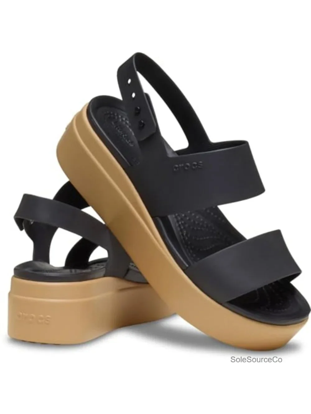 Crocs Brooklyn Low Wedge Sandals Platform Wedges LiteRide Foam Comfort Sandals